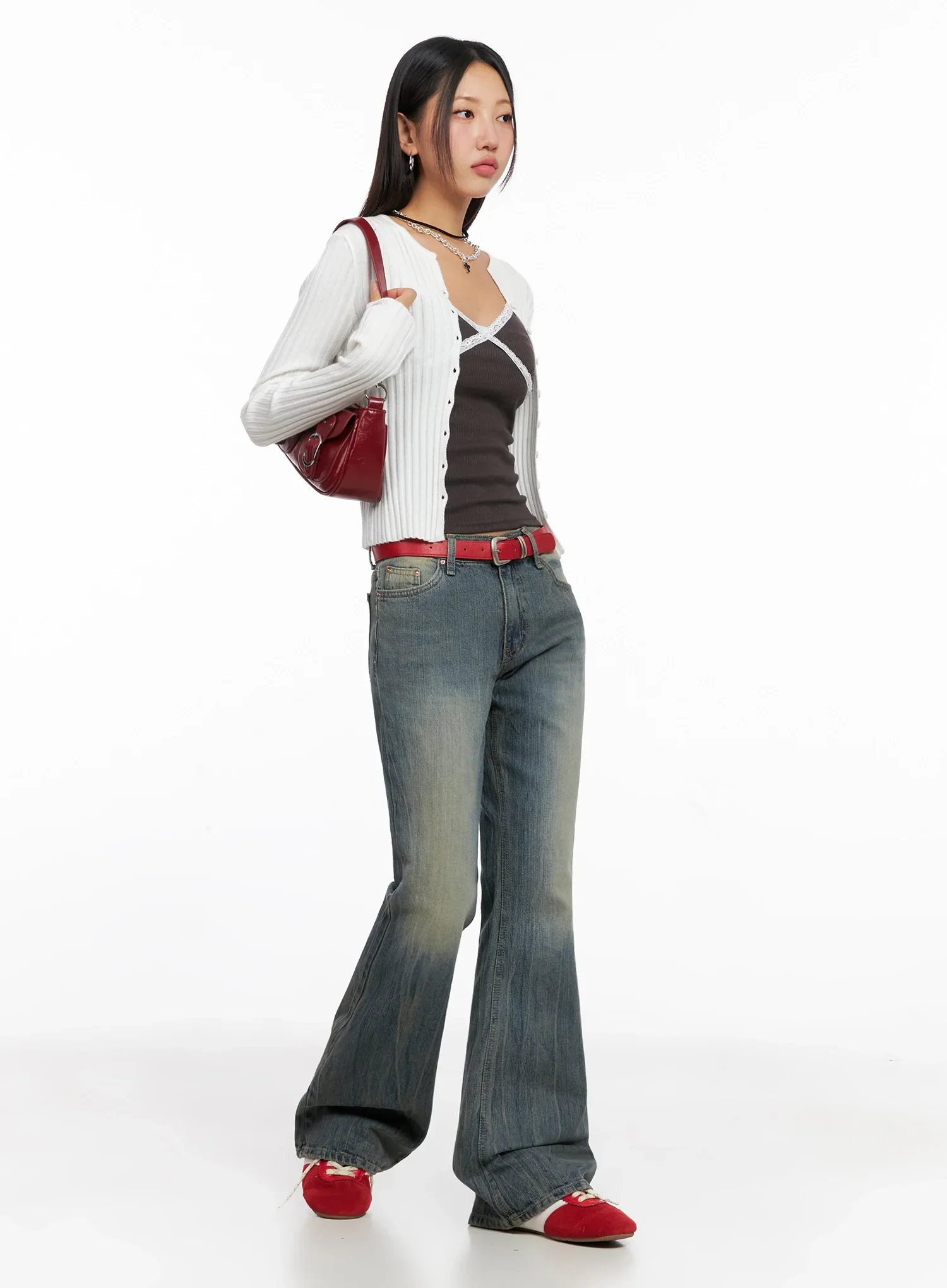 Ribbed Slim Fit Cardigan IG528