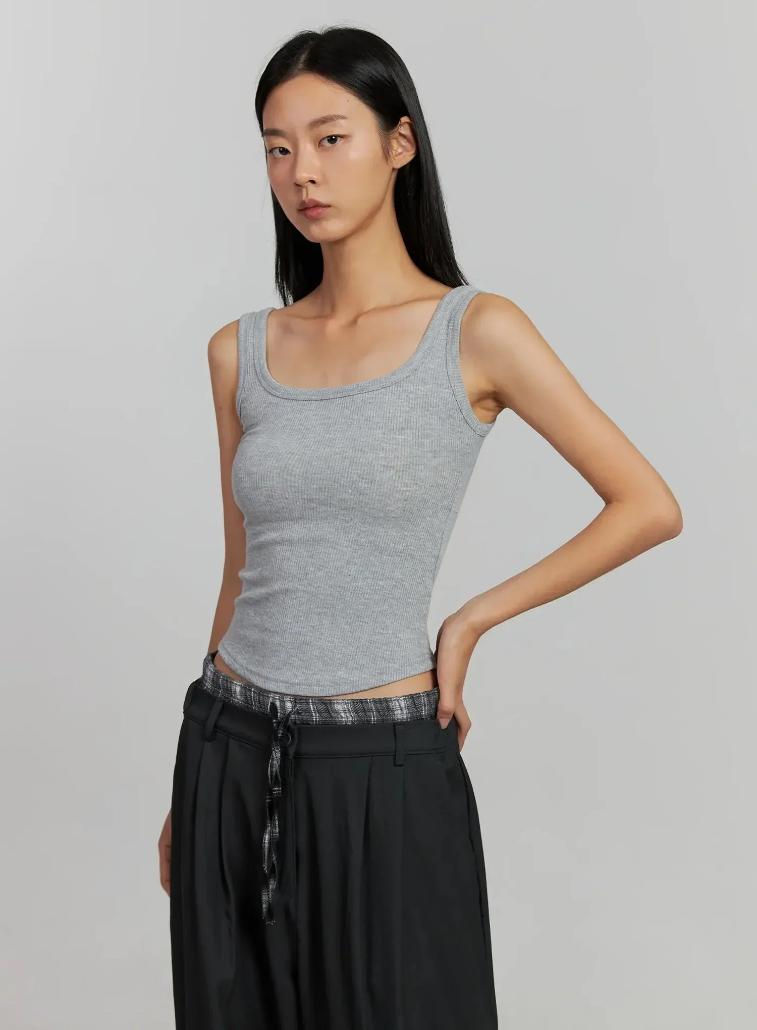 Ribbed Square Neck Tank IJ502 - Image 10