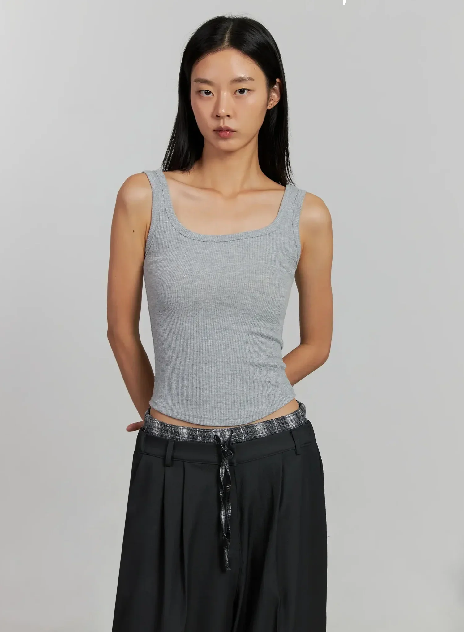 Ribbed Square Neck Tank IJ502 - Image 2