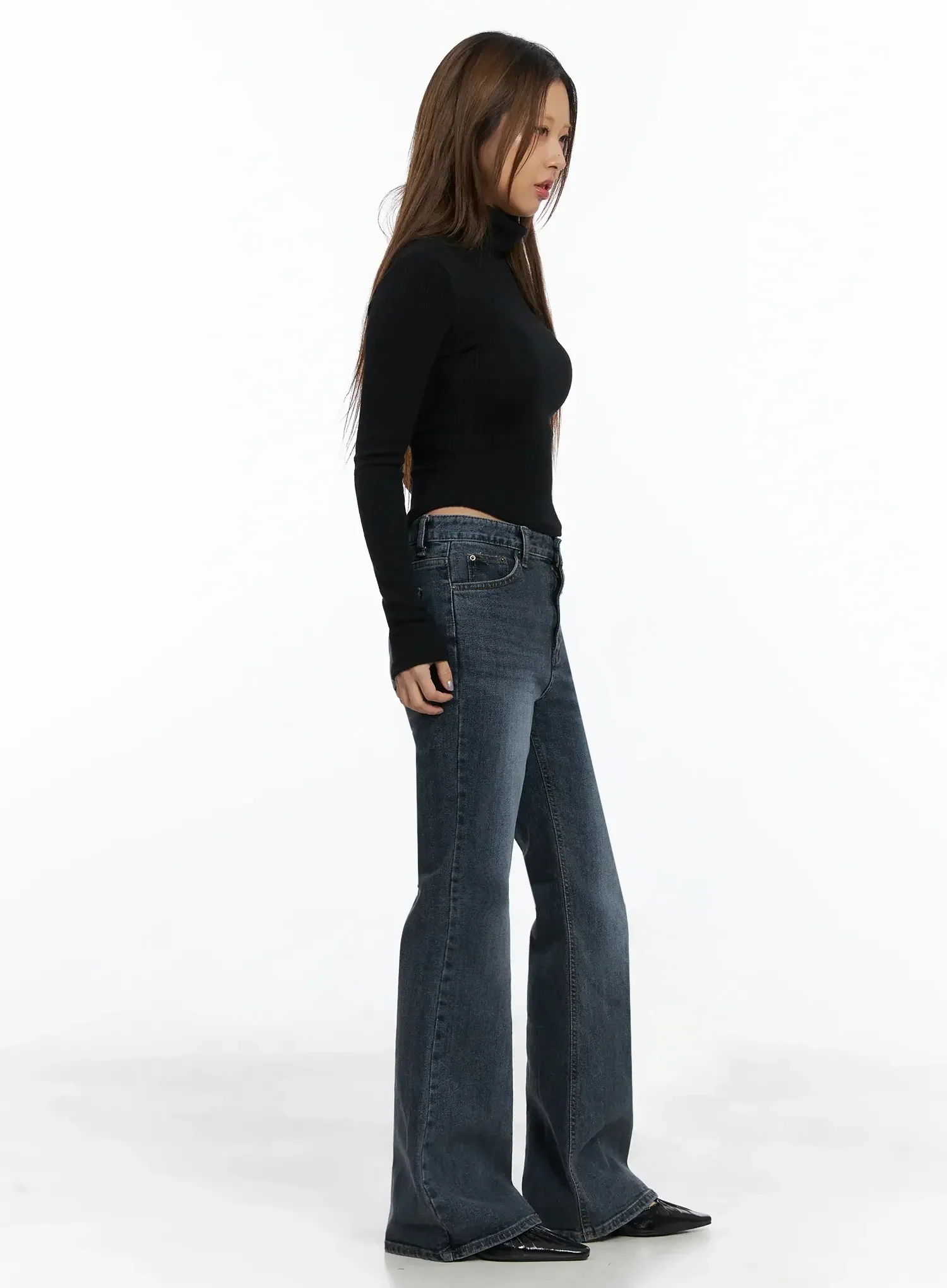 Ribbed Turtleneck Top ID503 - Image 10
