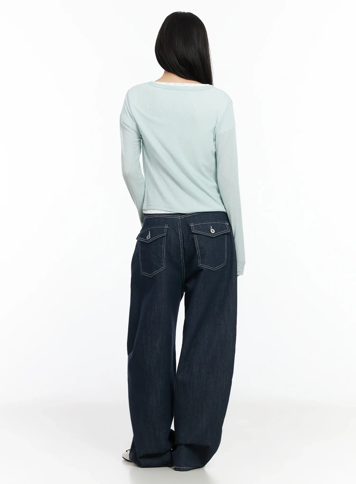 Ribbed V-Neck Cardigan IM524 - Image 5