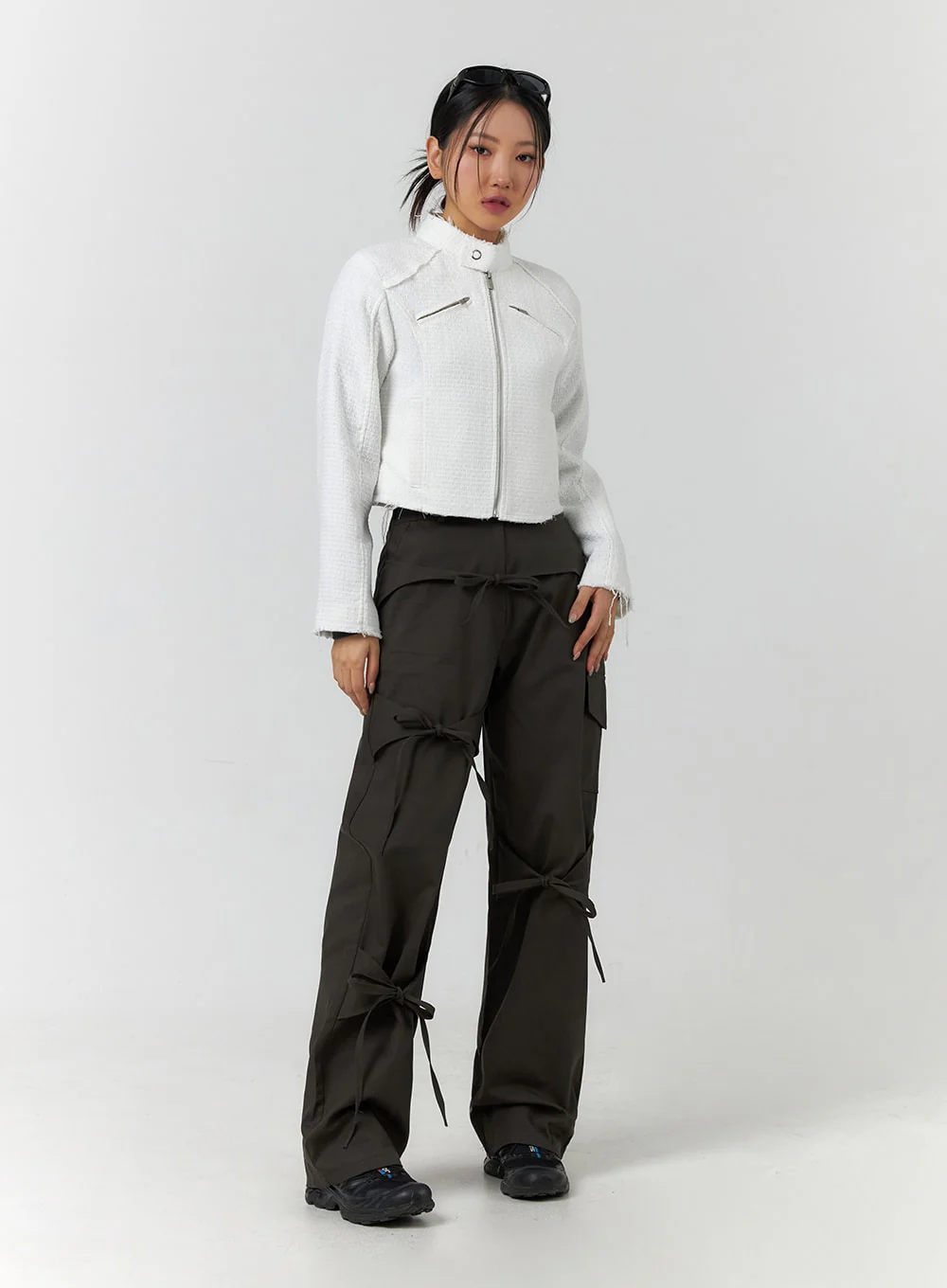 Ribbon Detail Cargo Pants CF401 - Image 4