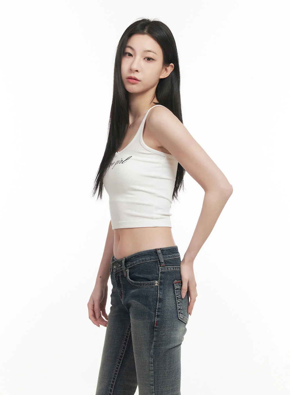 Ribbon Detail Cropped Cami CF514 - Image 3