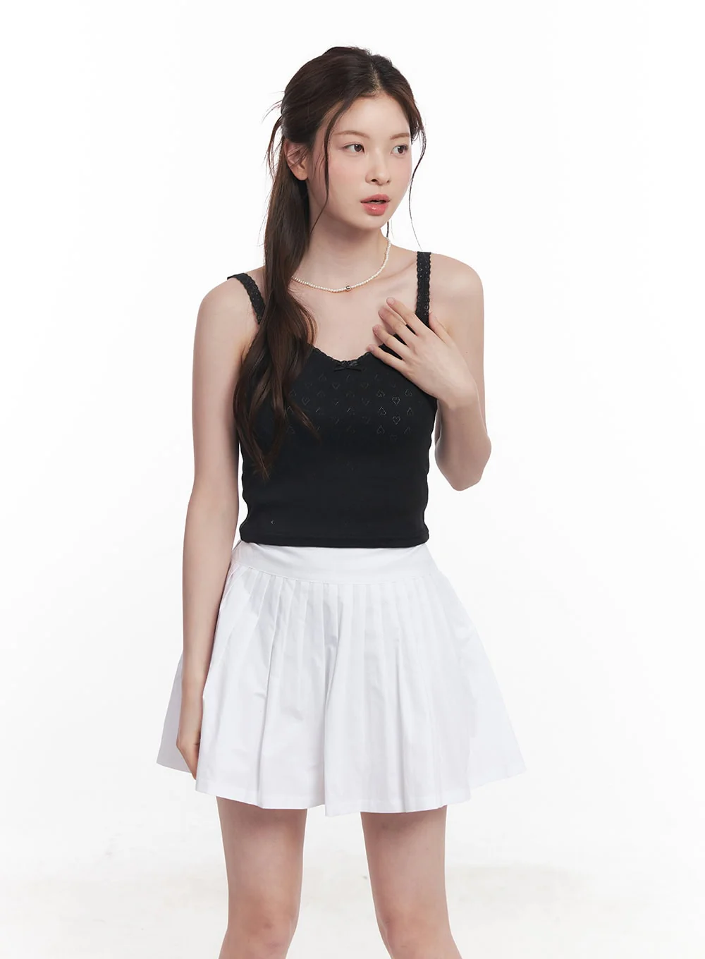 Ribbon Lace-Trim Cami Top CY519 - Image 10
