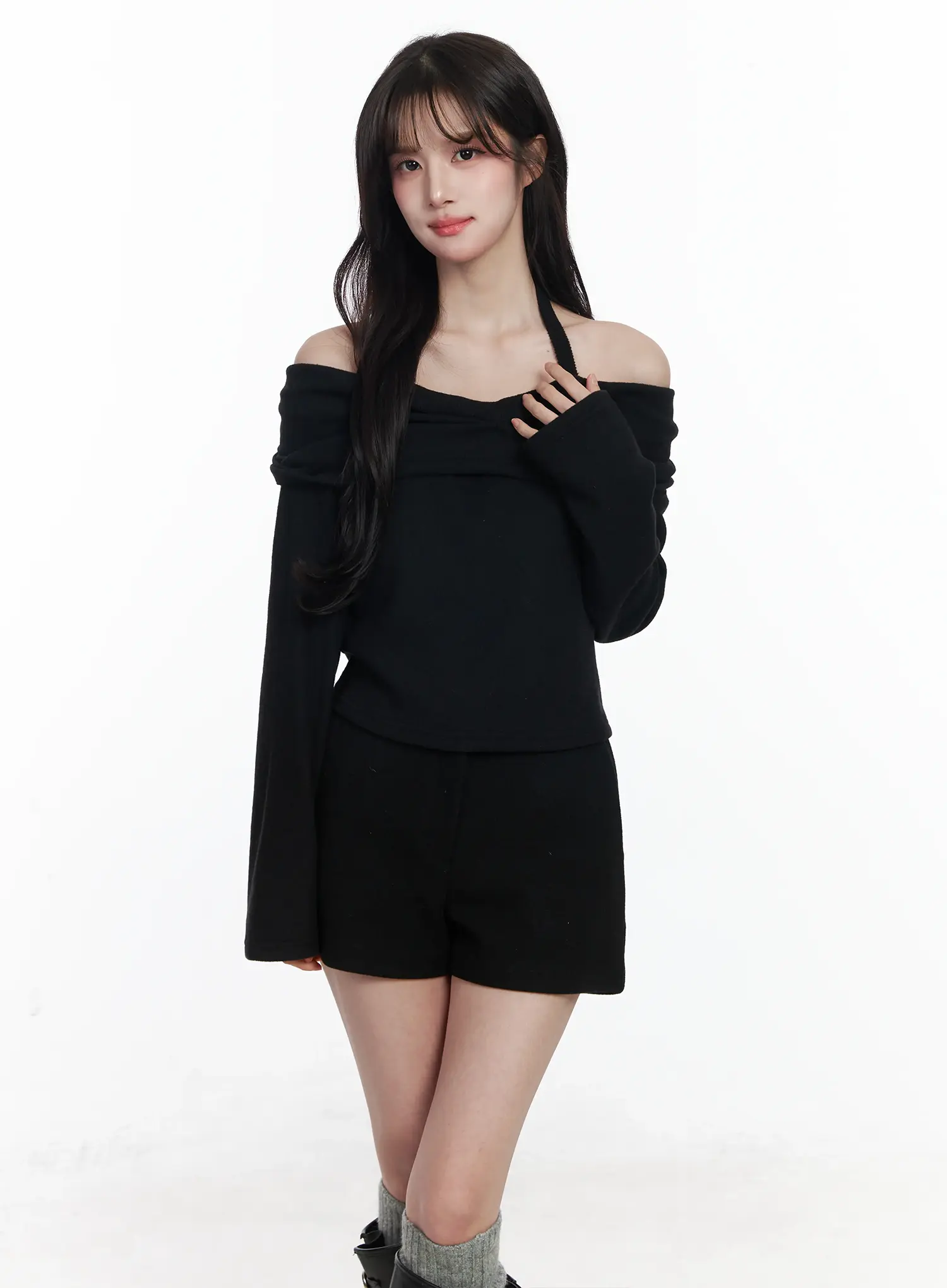 Ribbon Off-Shoulder Blouse IJ529 - Image 10