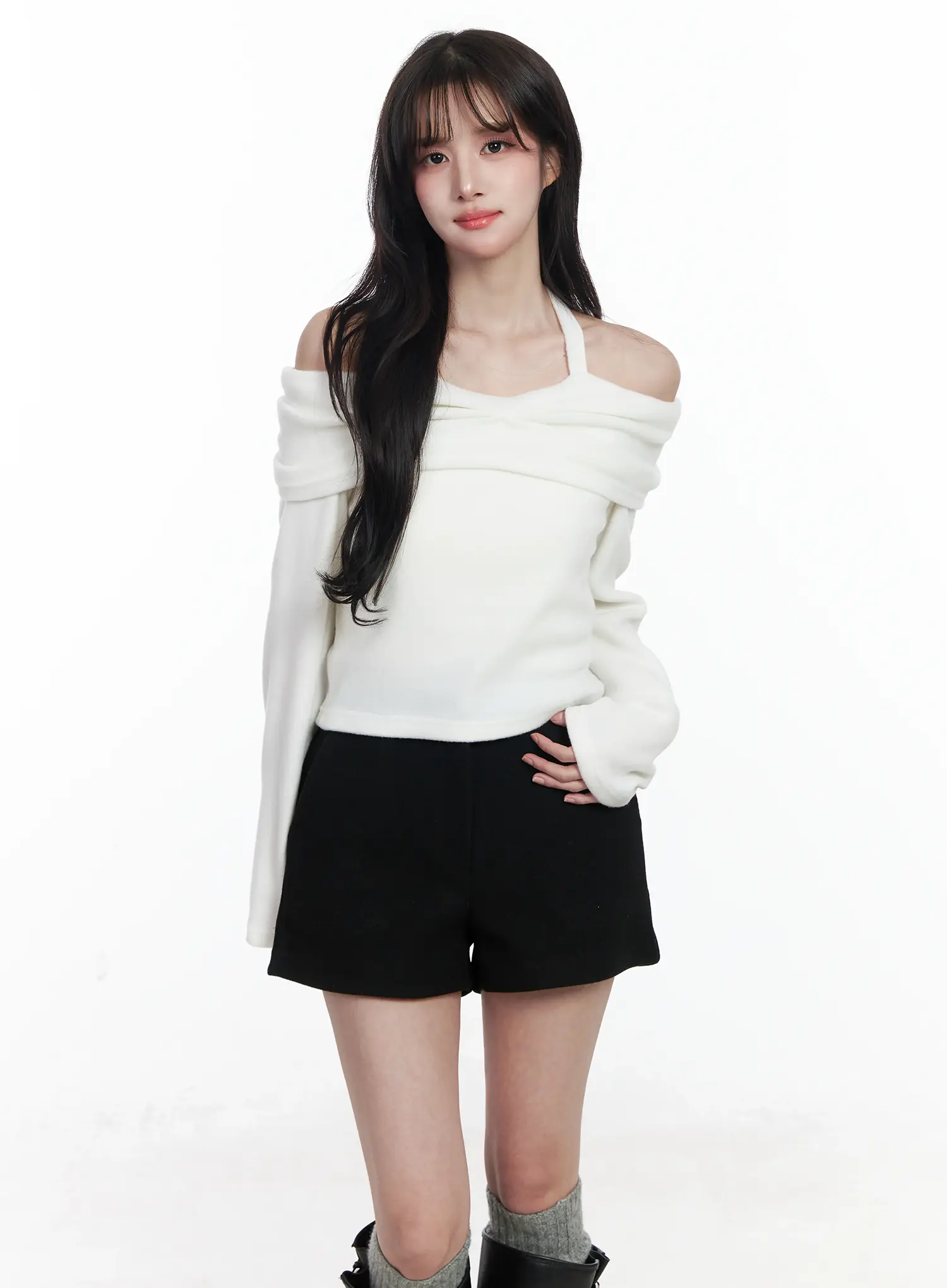 Ribbon Off-Shoulder Blouse IJ529 - Image 3