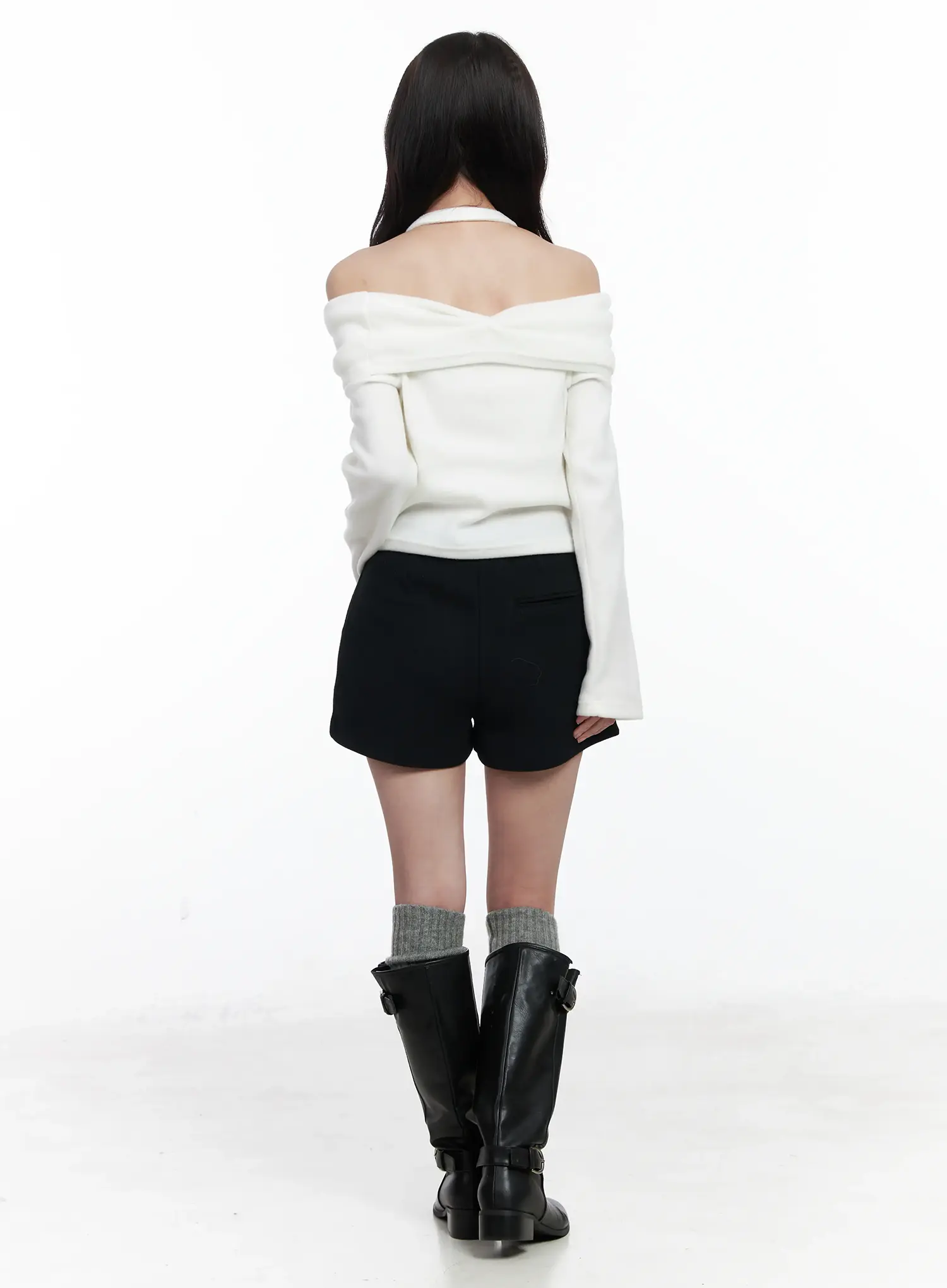 Ribbon Off-Shoulder Blouse IJ529 - Image 7
