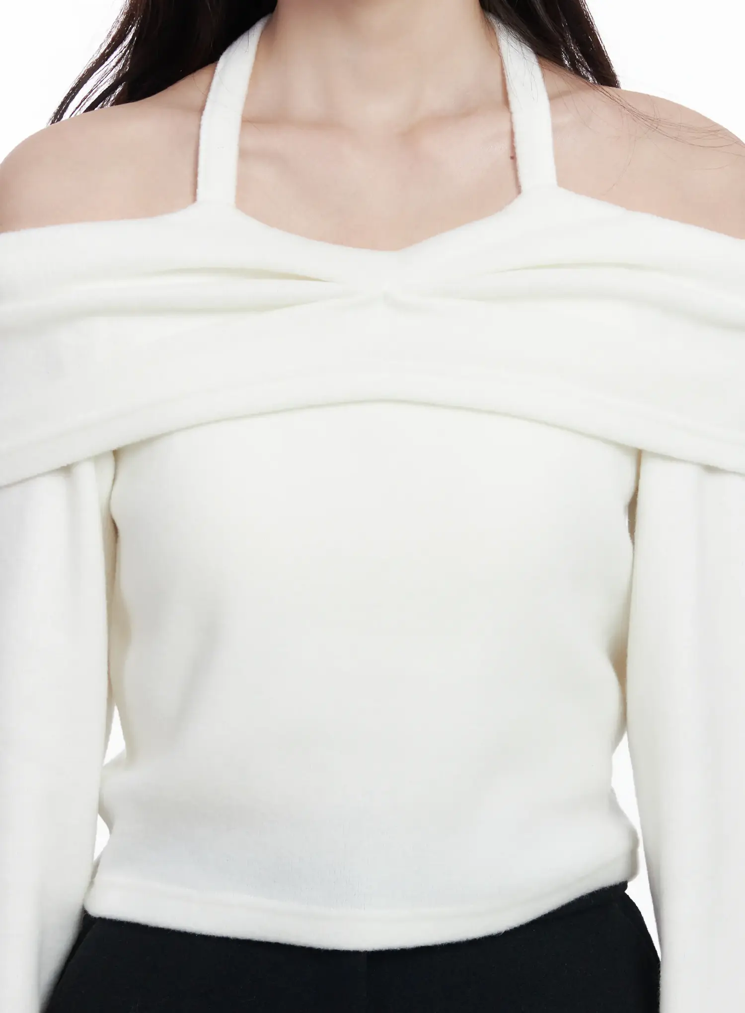 Ribbon Off-Shoulder Blouse IJ529 - Image 8