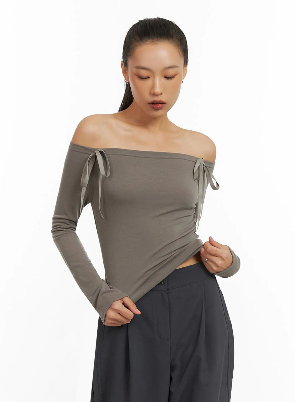Ribbon Off Shoulder Top IO409 - Image 12