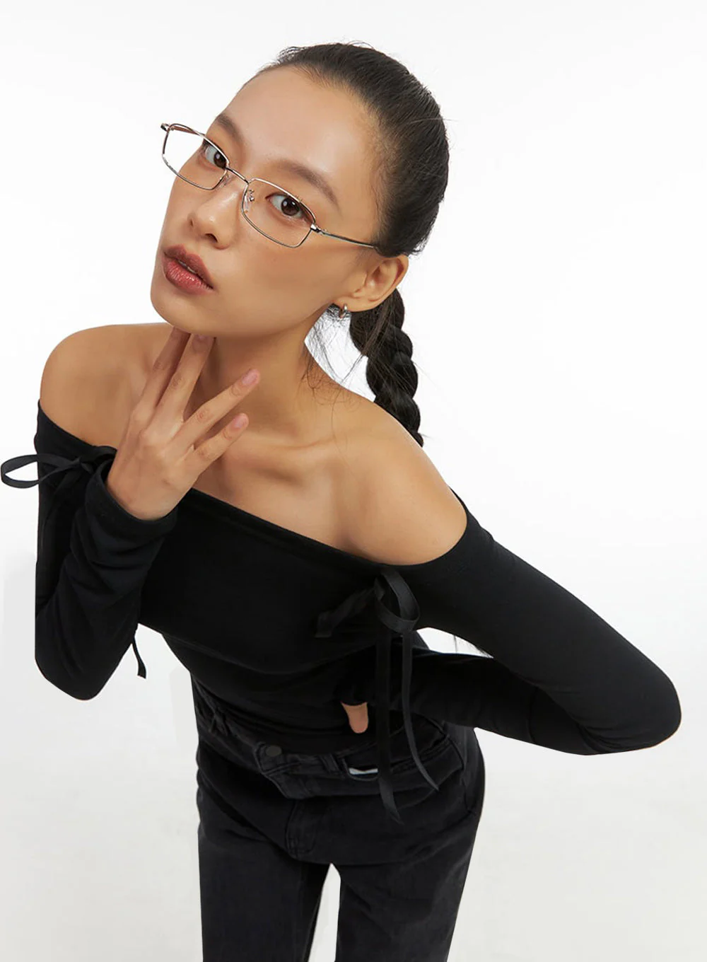 Ribbon Off Shoulder Top IO409 - Image 2