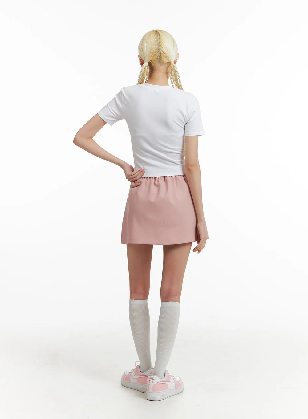 Ribbon Pleated Mini Skirt IF408 - Image 5