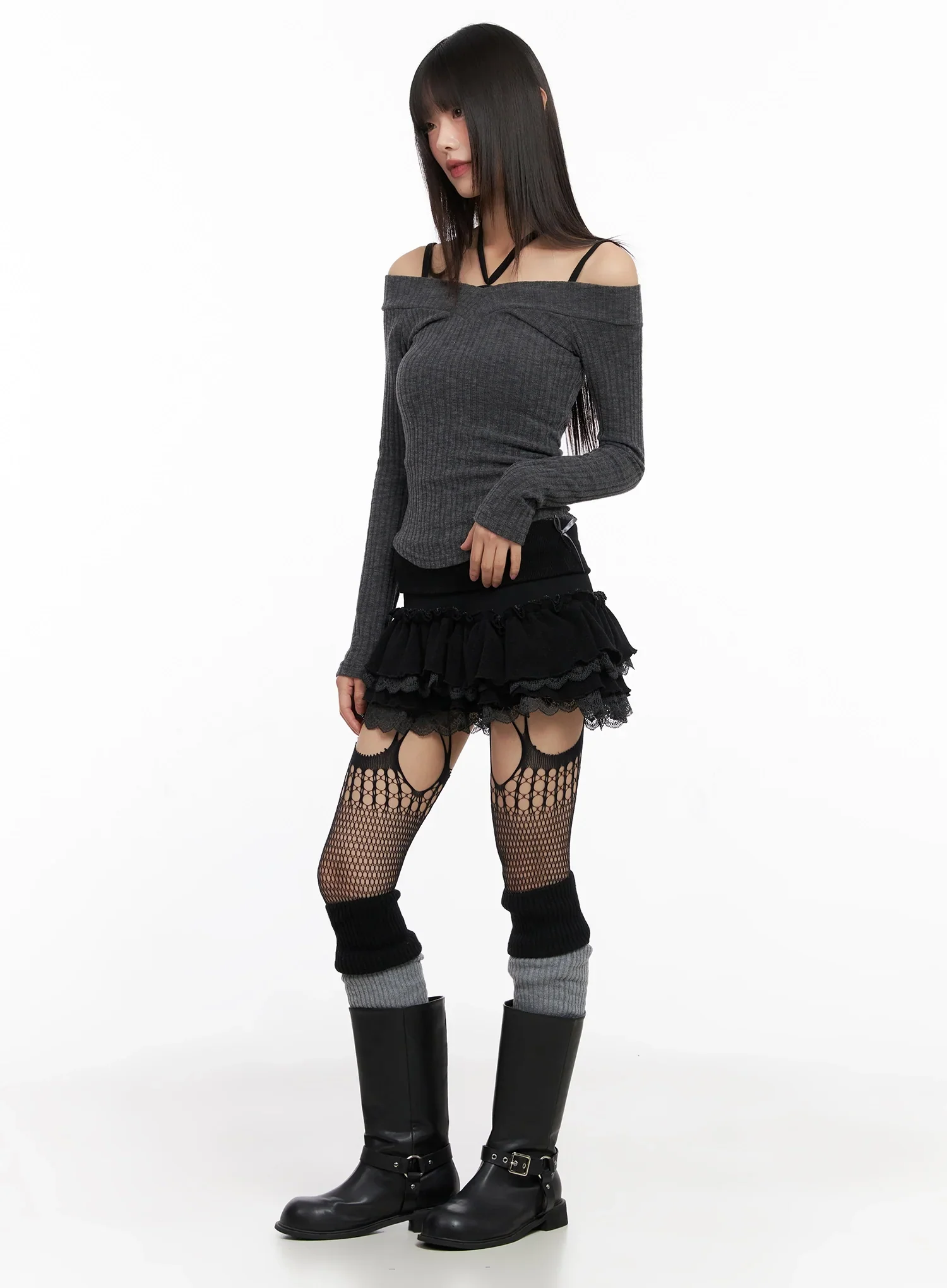Ribbon Ruffle Skirt IN503 - Image 7