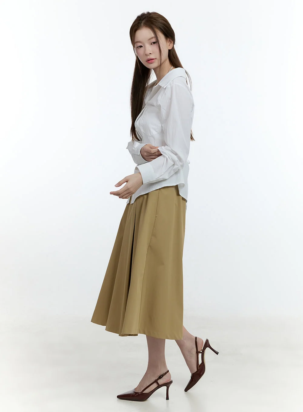 Ribbon-Tie Collared Button-Up CF503 - Image 4