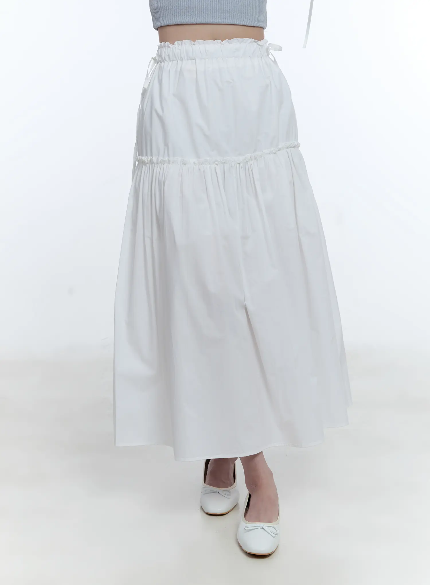 Ribbon Tie Waist Maxi Skirt CG512 - Image 2