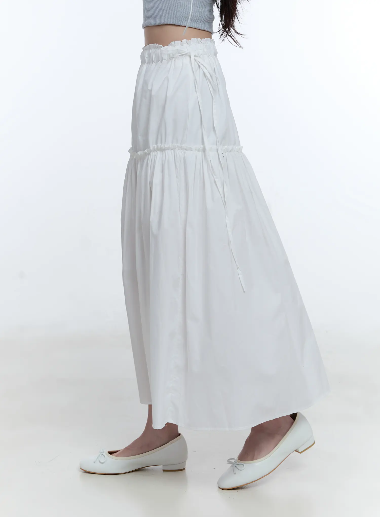 Ribbon Tie Waist Maxi Skirt CG512 - Image 6