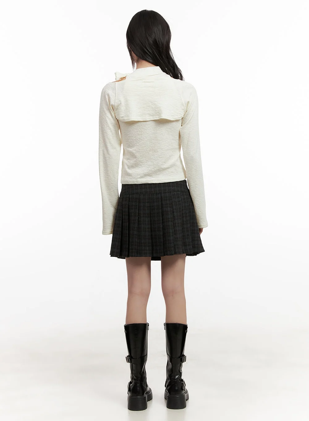 Ribboned Bolero High-Neck Crop Top Set CJ501 - Image 8