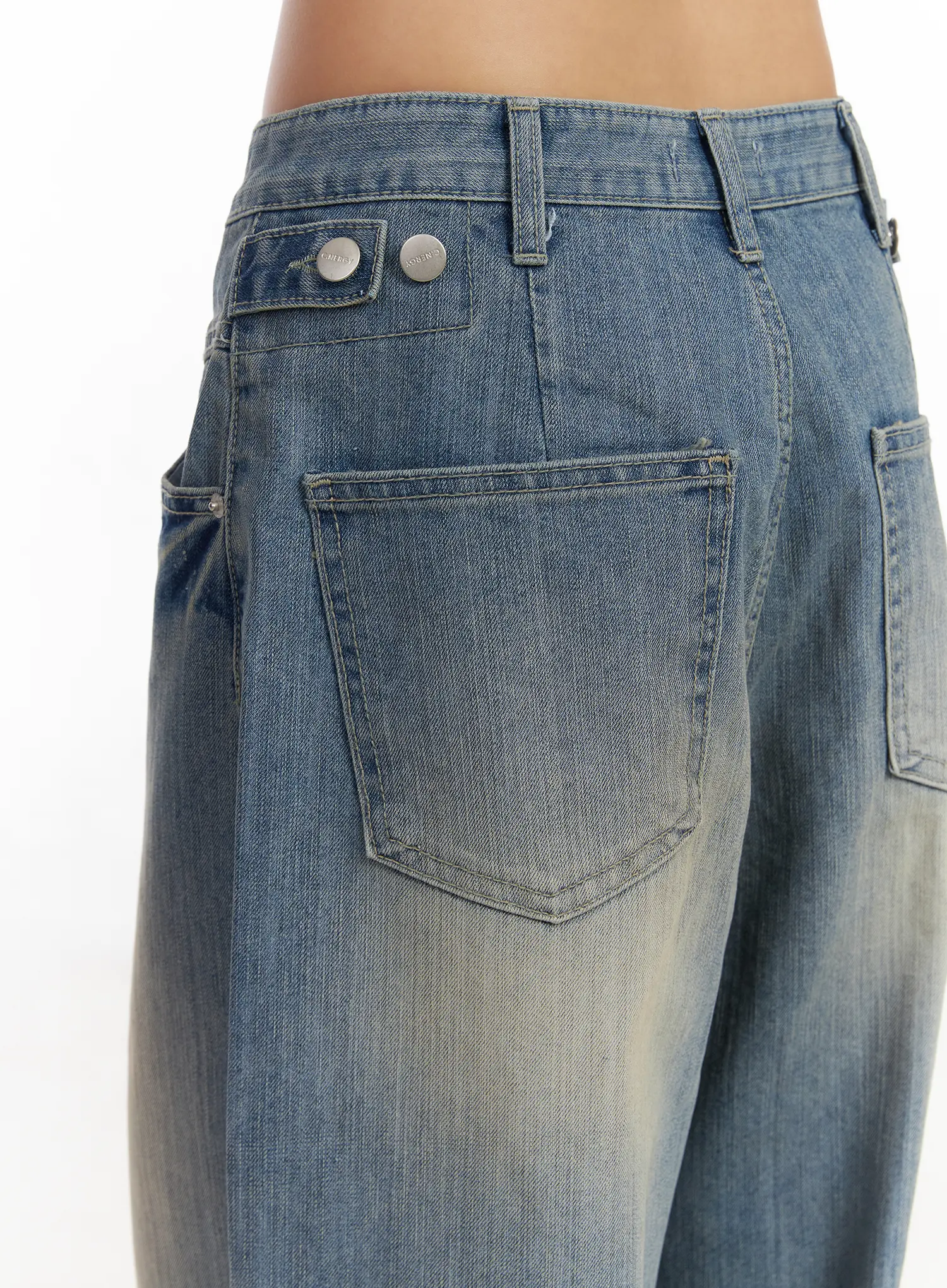 Ricci Washed Low-Rise Baggy Jeans CM520 - Image 7