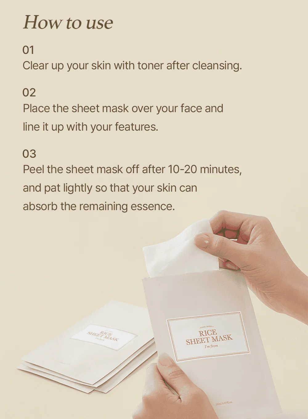 Rice Sheet Mask Set (5ea) - Image 11