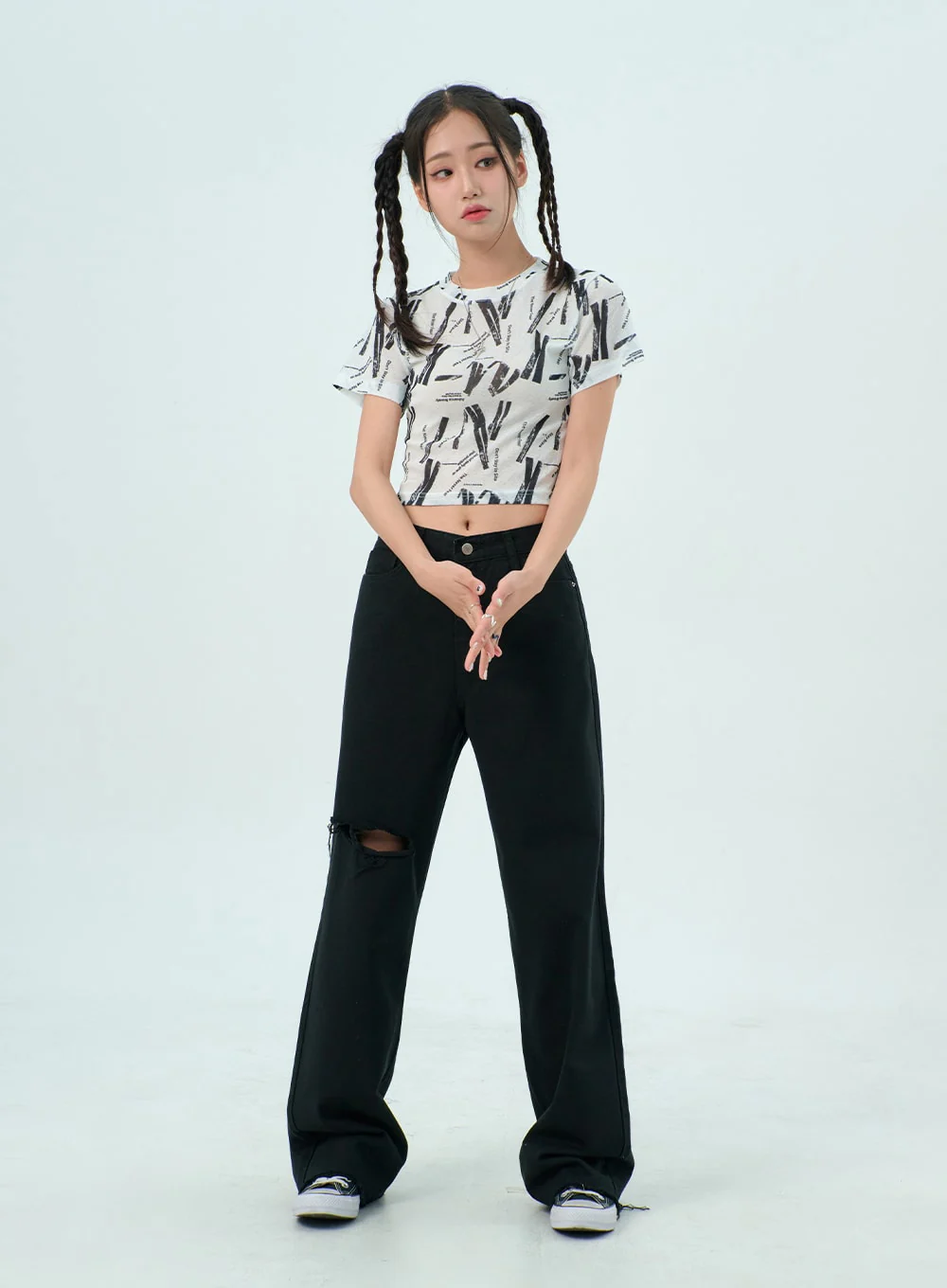 Ripped Cotton Pants BY317 - Image 6