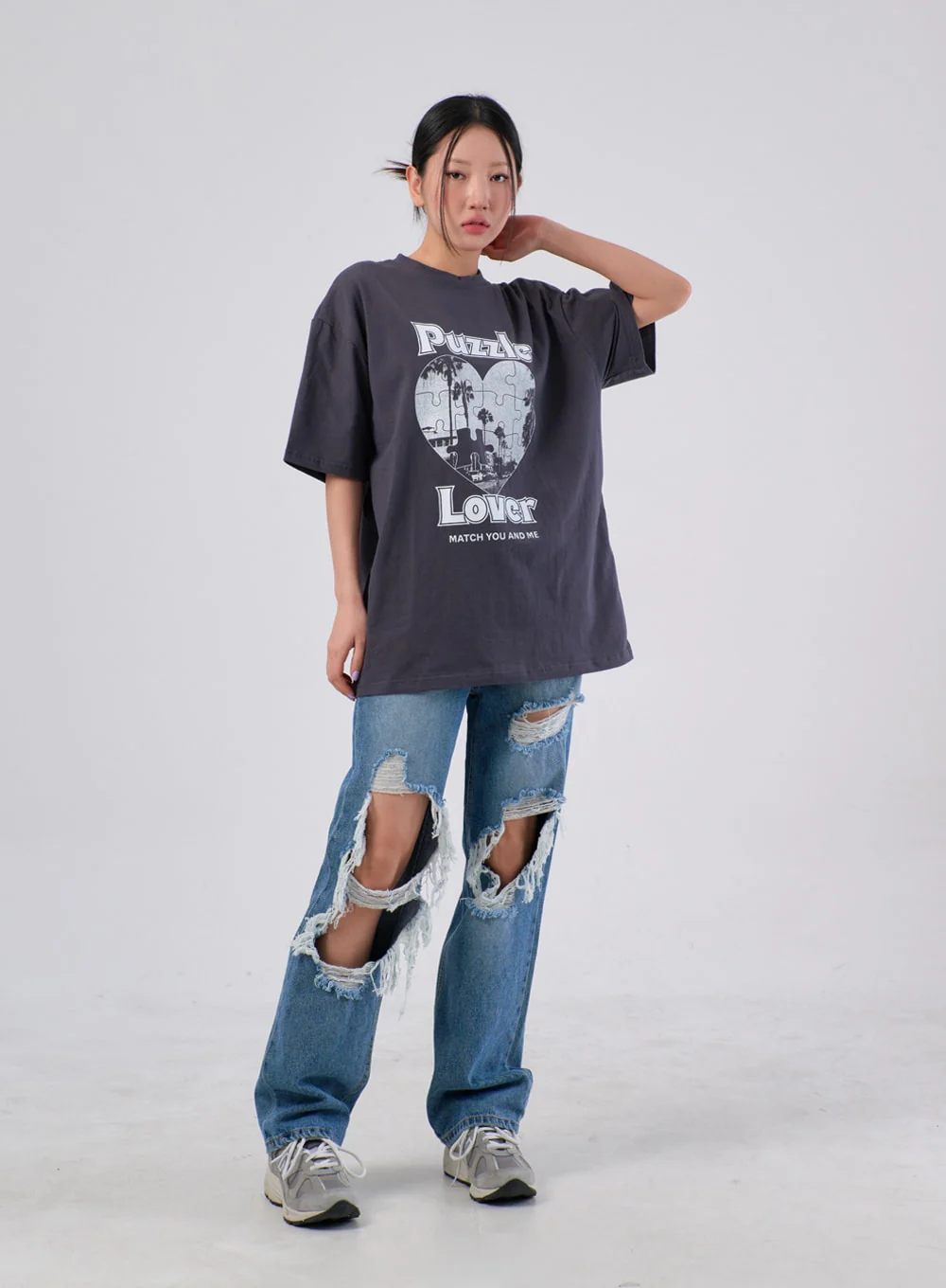 Ripped Knee Jeans IA305 - Image 7