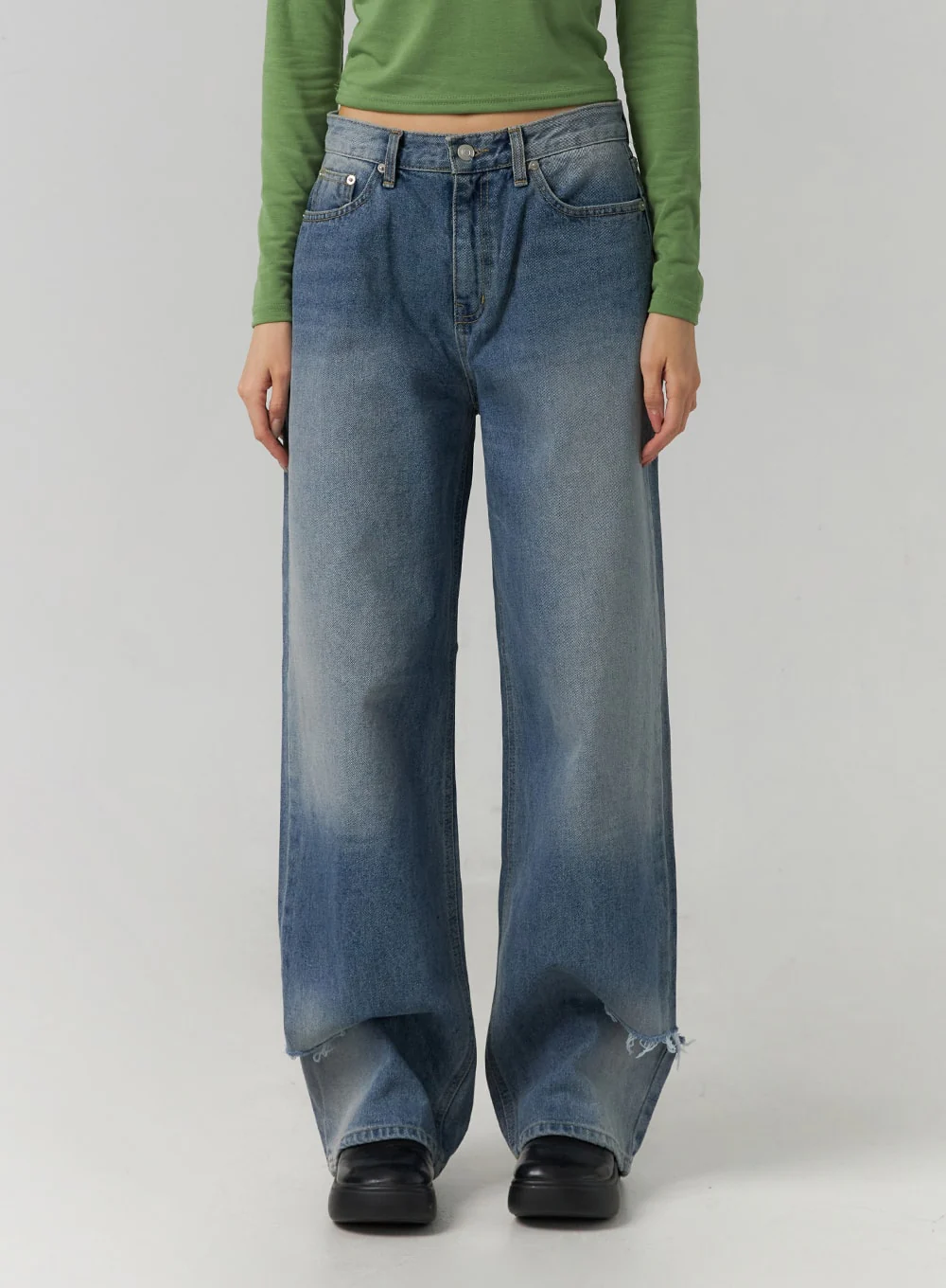 Ripped Straight Leg Jeans CD308 - Image 4
