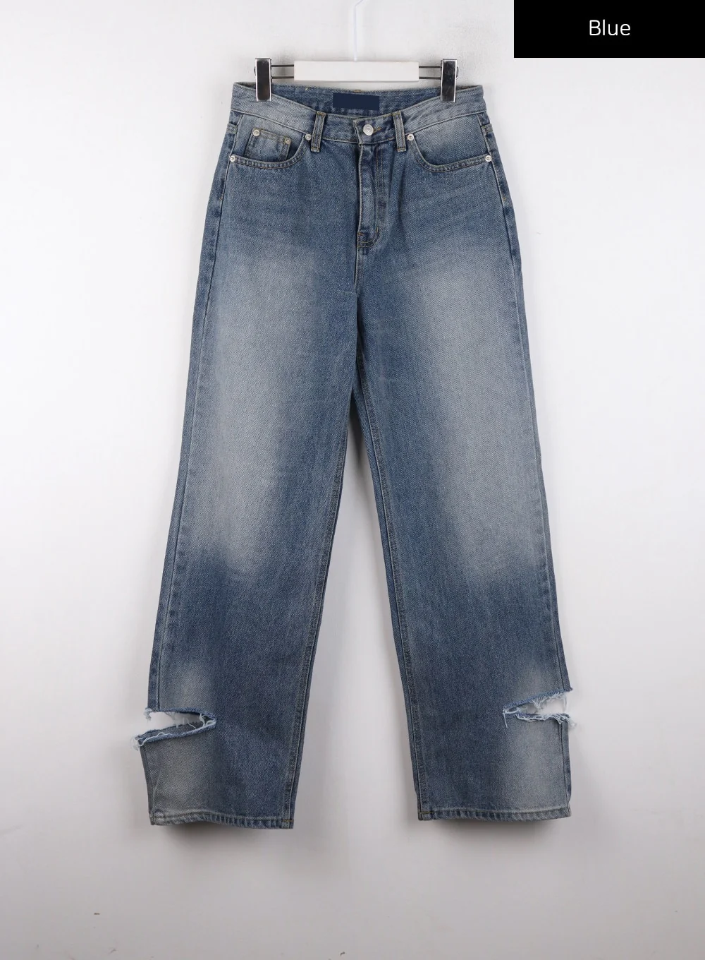 Ripped Straight Leg Jeans CD308 - Image 9