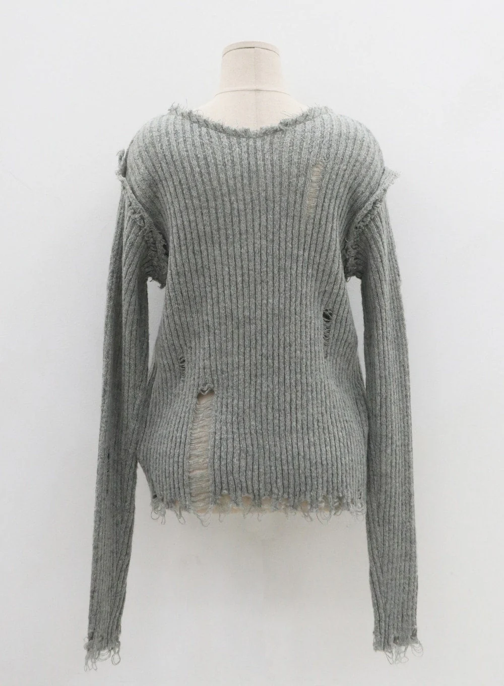 Ripped V-Neck Knit Top CO13 - Image 16