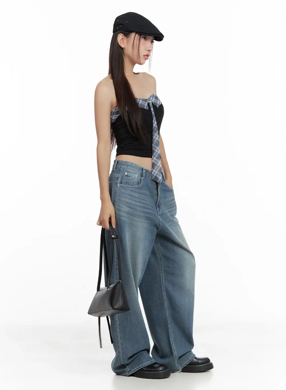 Riwon Retro-Wash Wide Summer Denim Jeans CL508 - Image 9