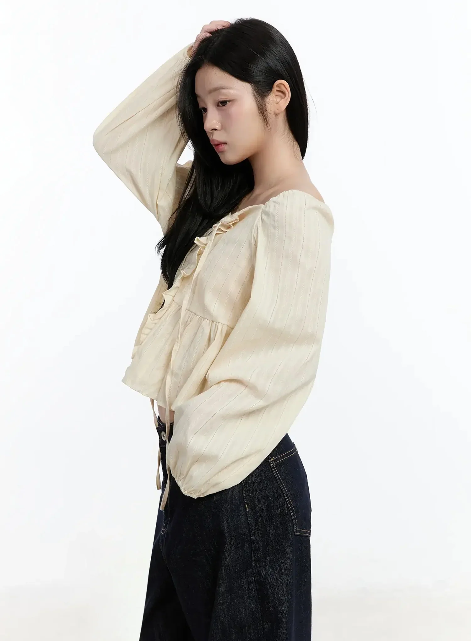Romantic Frill Lace Blouse IM513 - Image 7