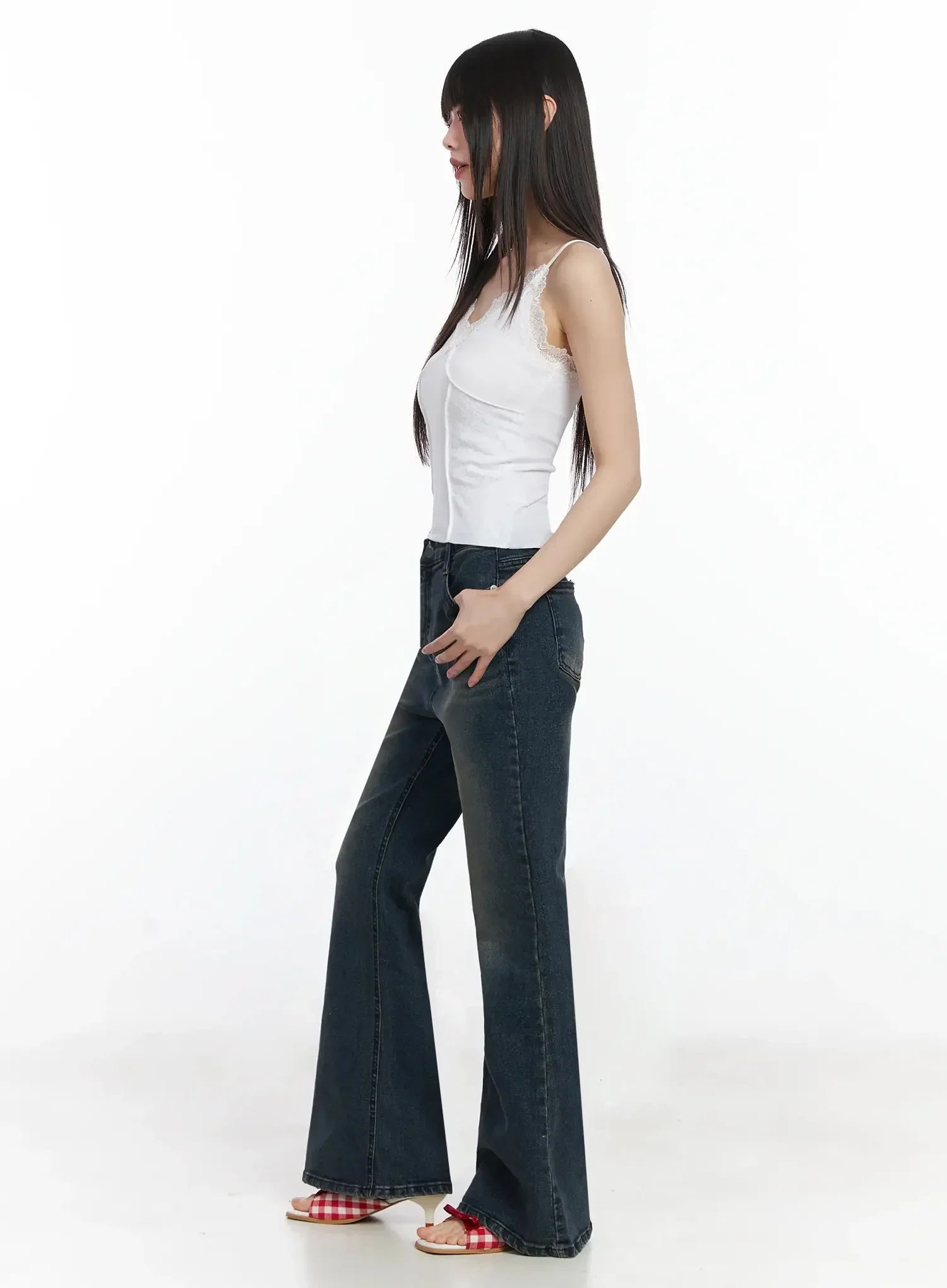 Romantic Lace Trim Cami Top F517 - Image 13