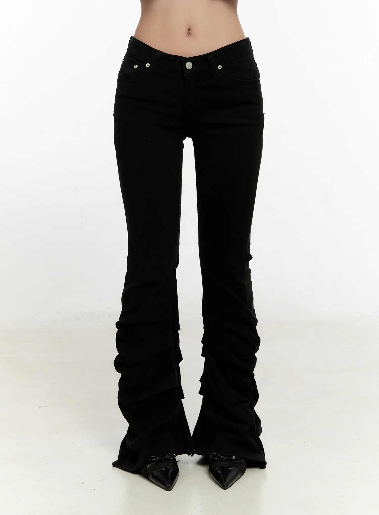 Romina Shirring Fleece Bootcut Pants CN505 - Image 9