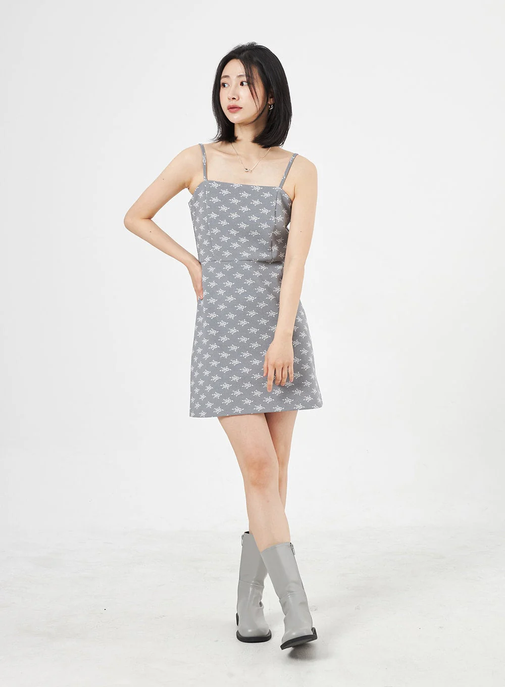 Rose Print Mini Dress OA310