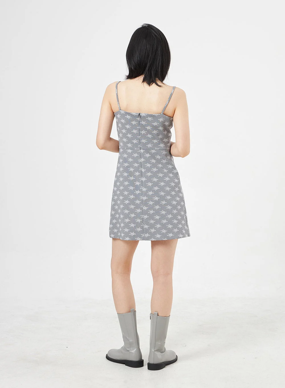 Rose Print Mini Dress OA310 - Image 5
