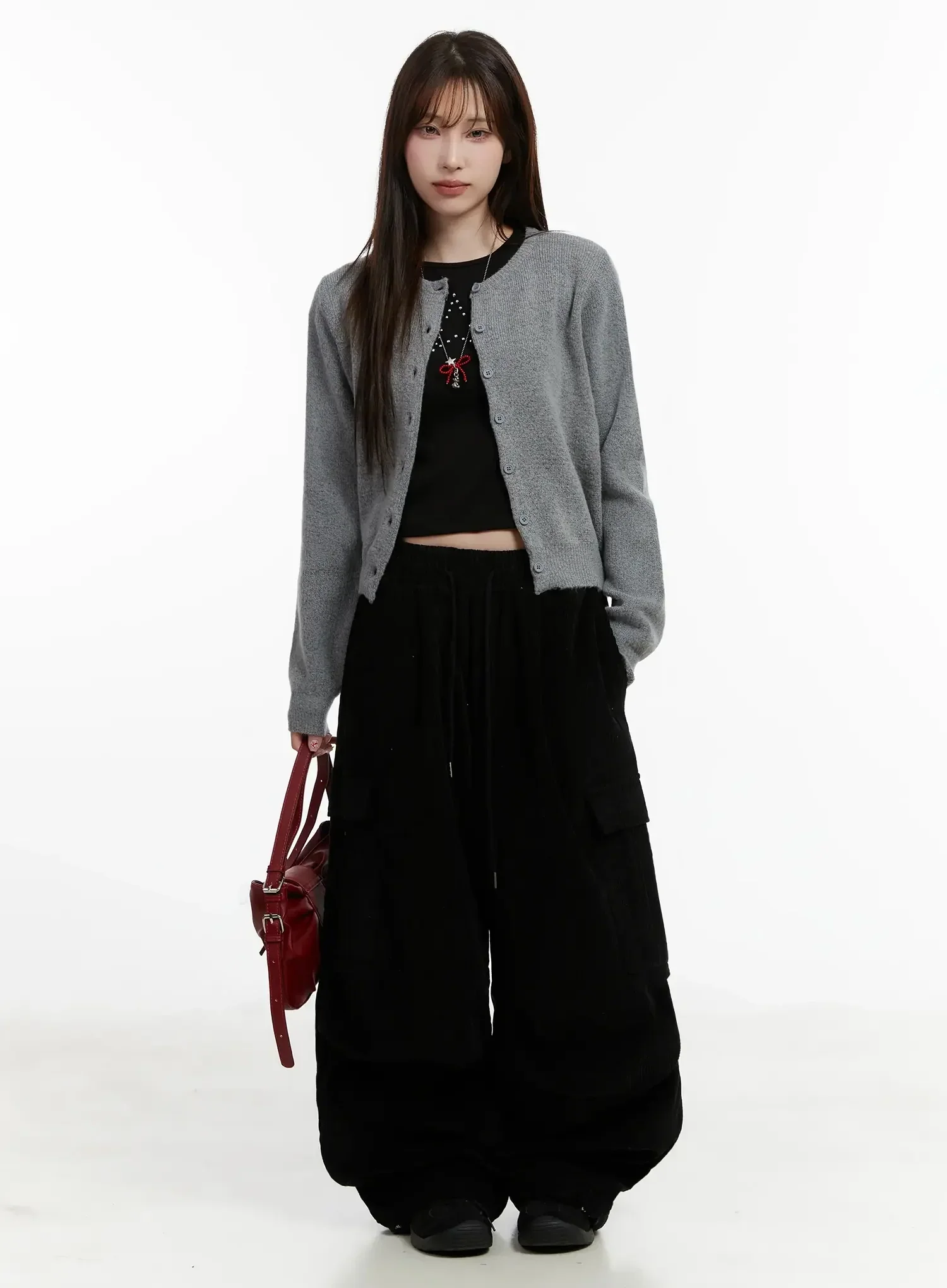 Round Neck Knit Cardigan ID525 - Image 2