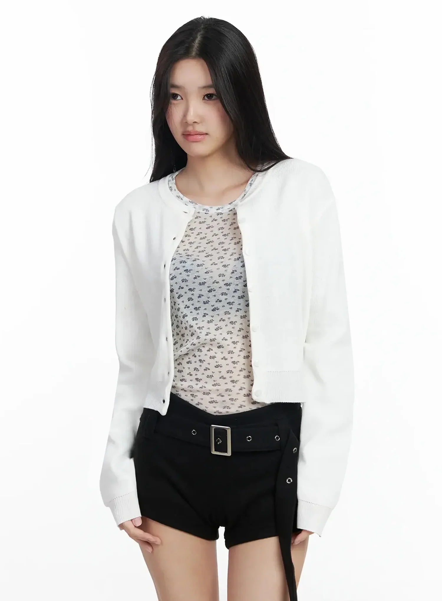Round Neck Knit Cardigan IM502 - Image 14
