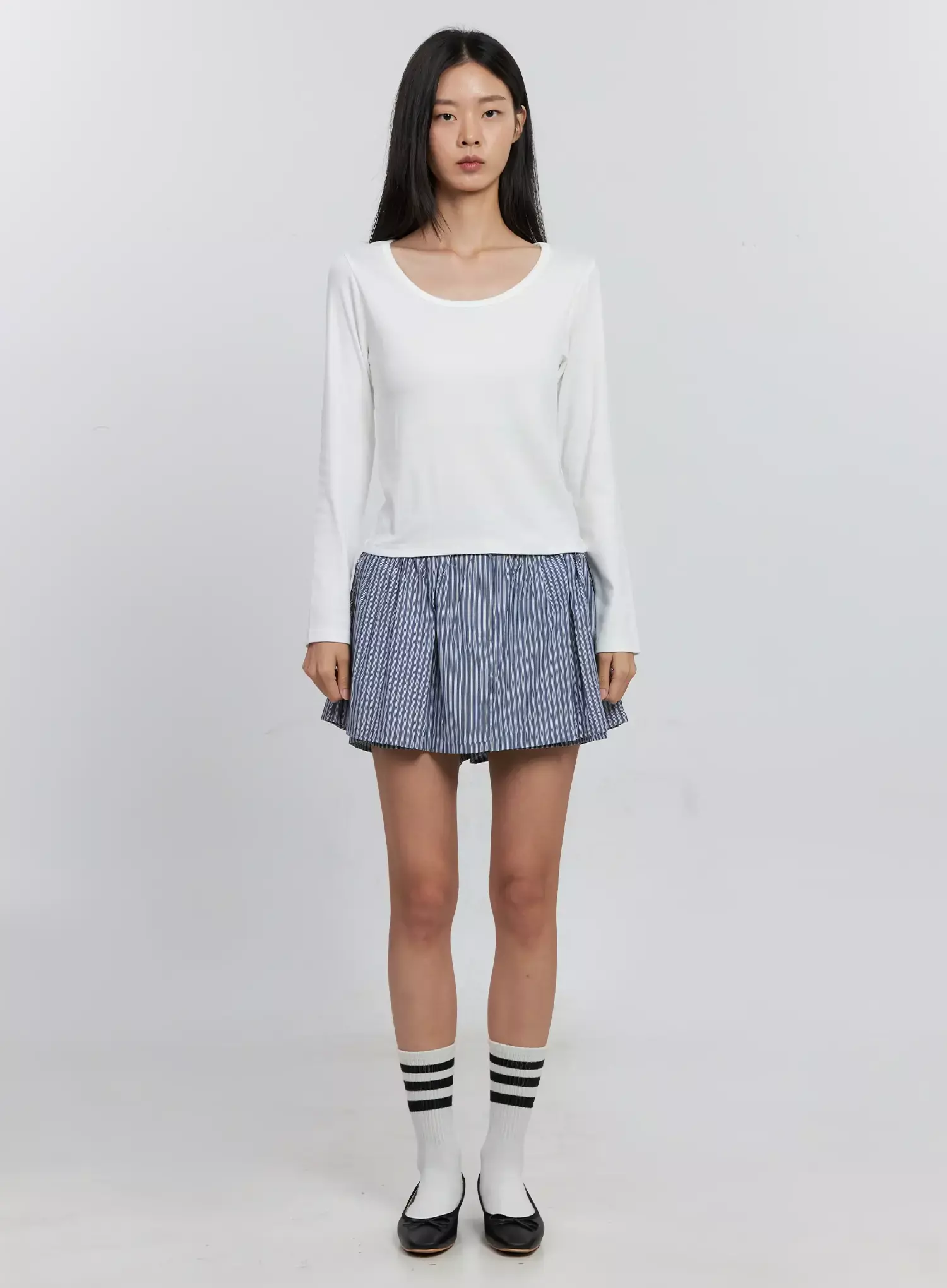 Round-Neck Long Sleeve Top IS515 - Image 6