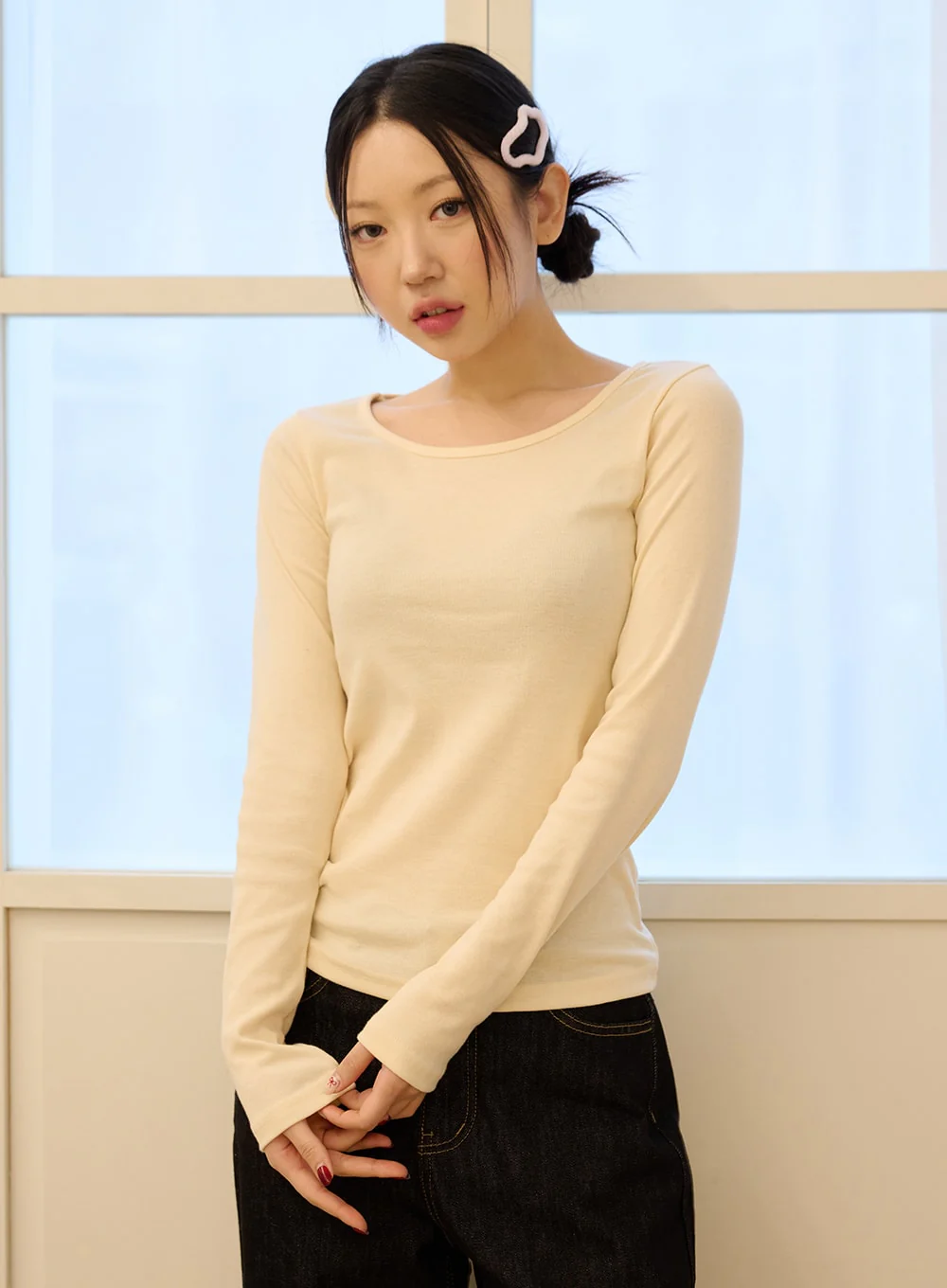 Round Neck Slim Fit Tee OD327 - Image 5