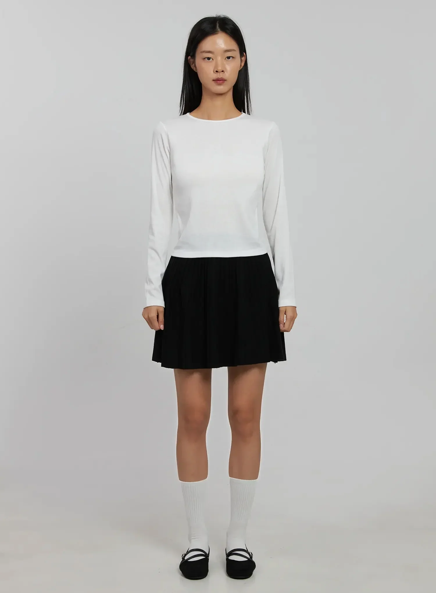 Round Ribbed Long Sleeve Top IJ508 - Image 9