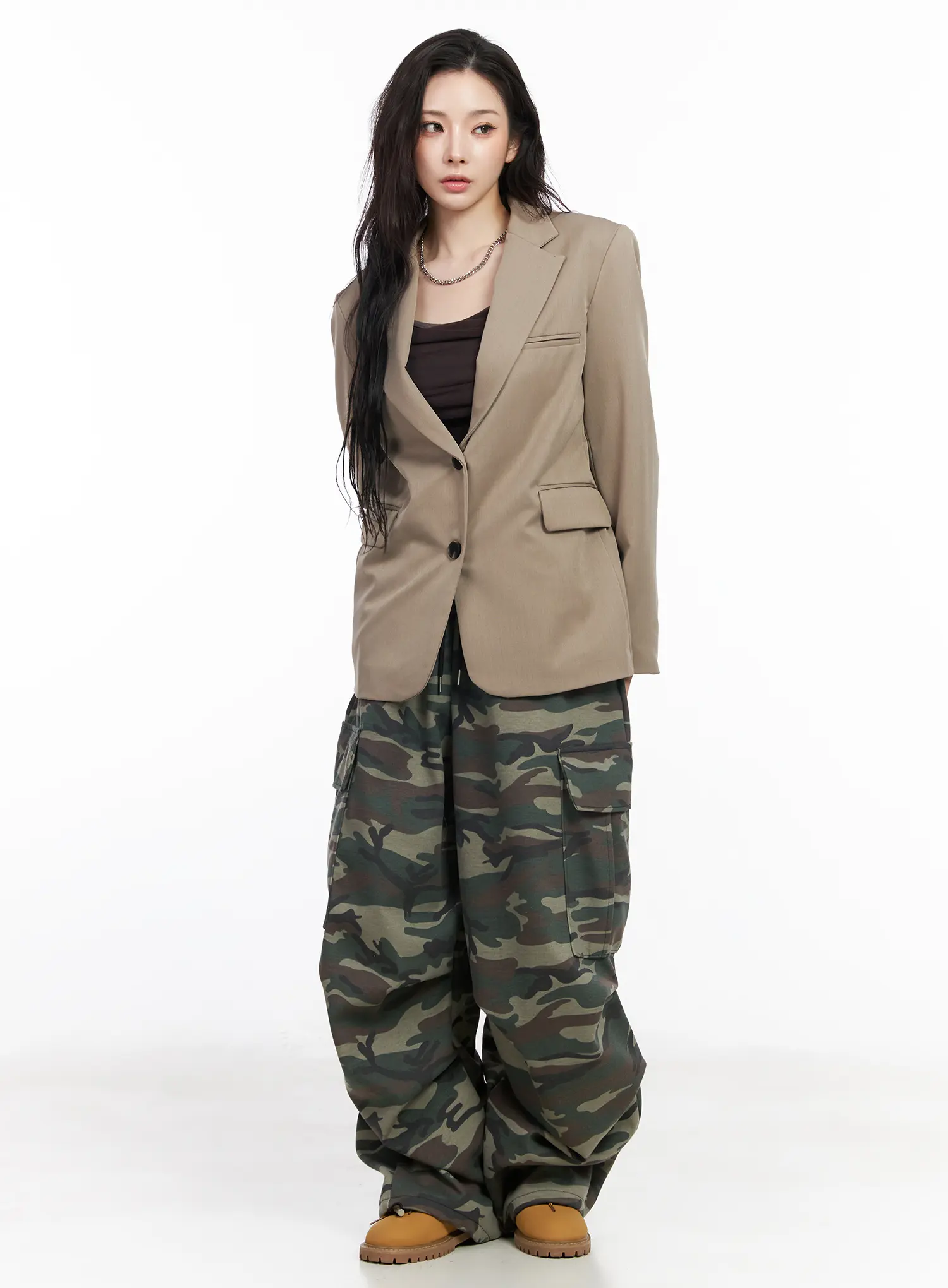 Ruched Chiffon Crop Long Sleeve Top CM518 - Image 7