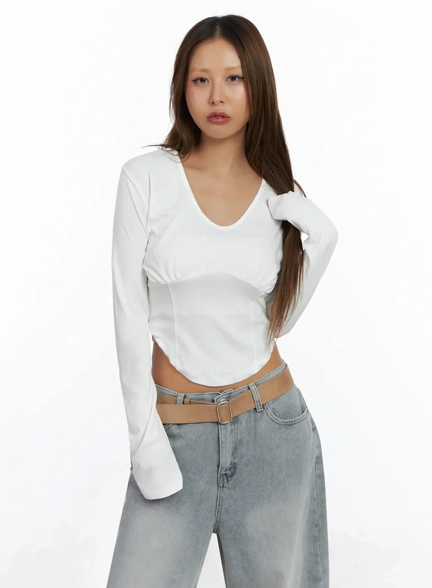 Ruched Crop Top IN528 - Image 12
