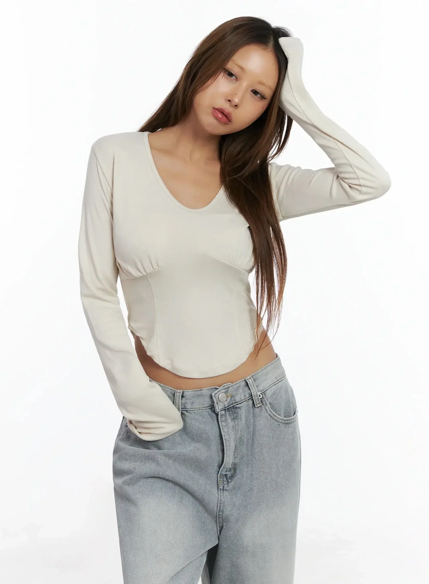 Ruched Crop Top IN528 - Image 3