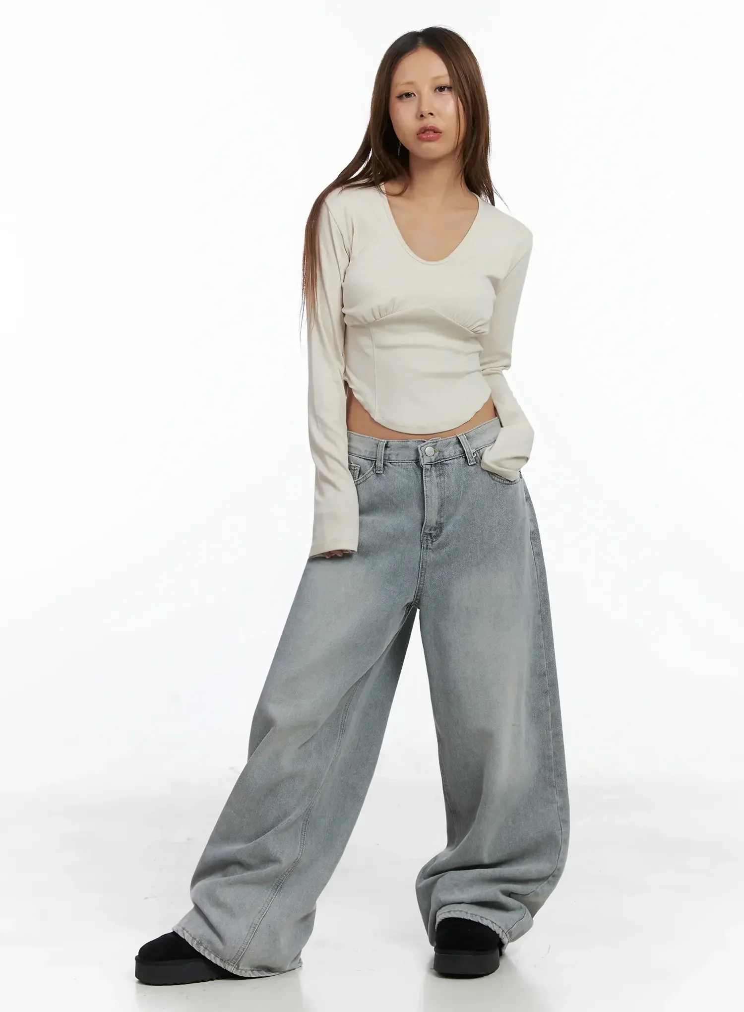 Ruched Crop Top IN528 - Image 5