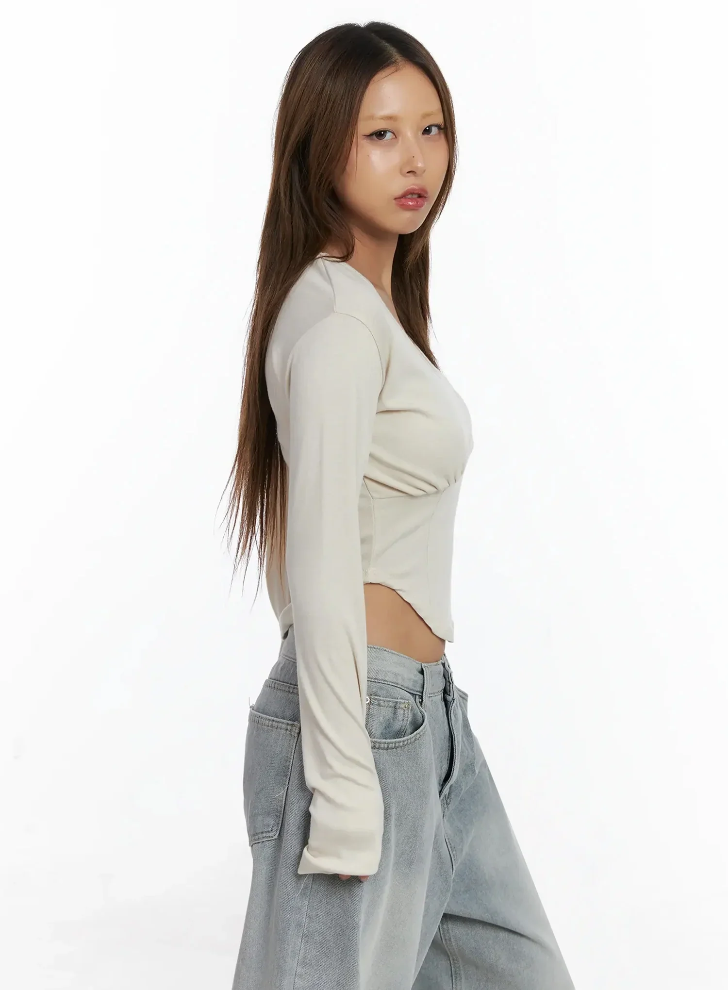 Ruched Crop Top IN528 - Image 7