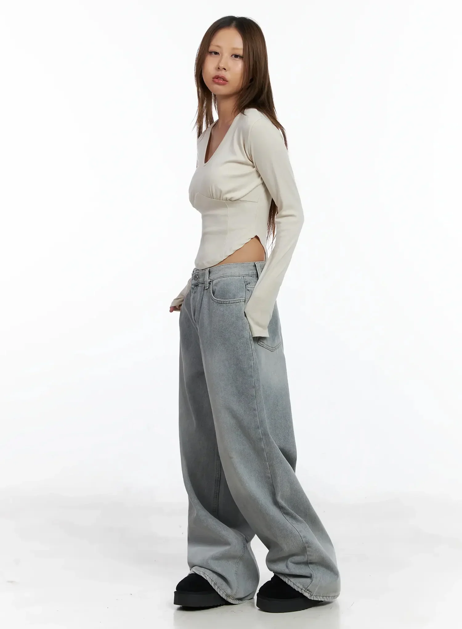 Ruched Crop Top IN528 - Image 8