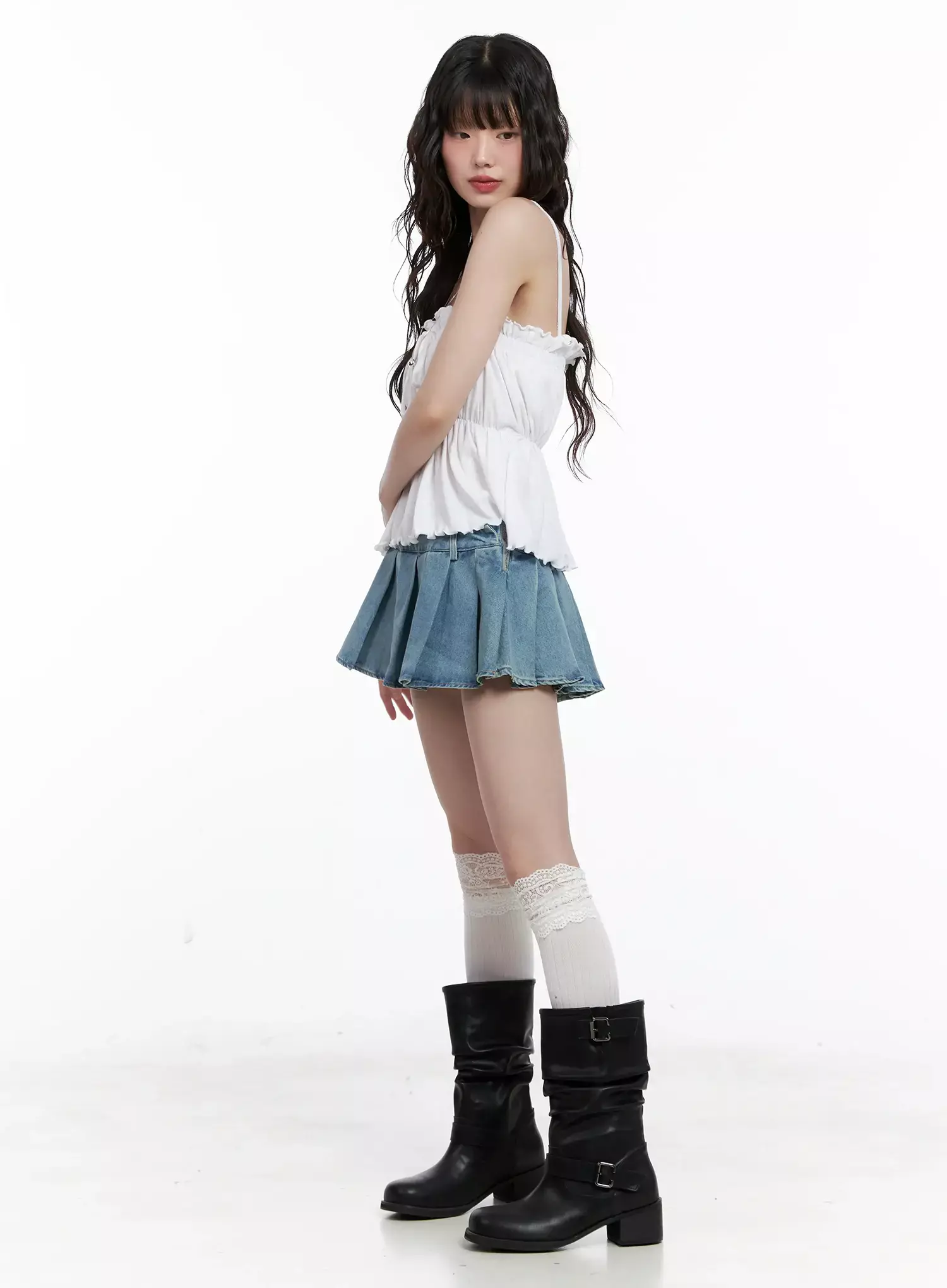 Ruffle Babydoll Top IL531 - Image 12