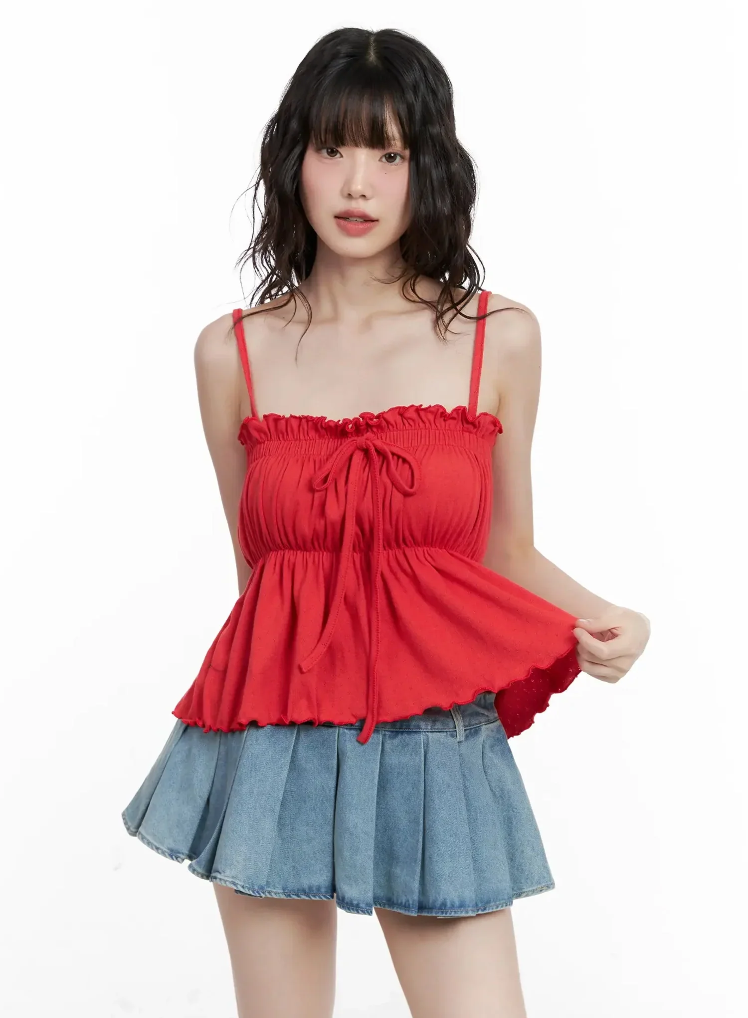 Ruffle Babydoll Top IL531 - Image 2