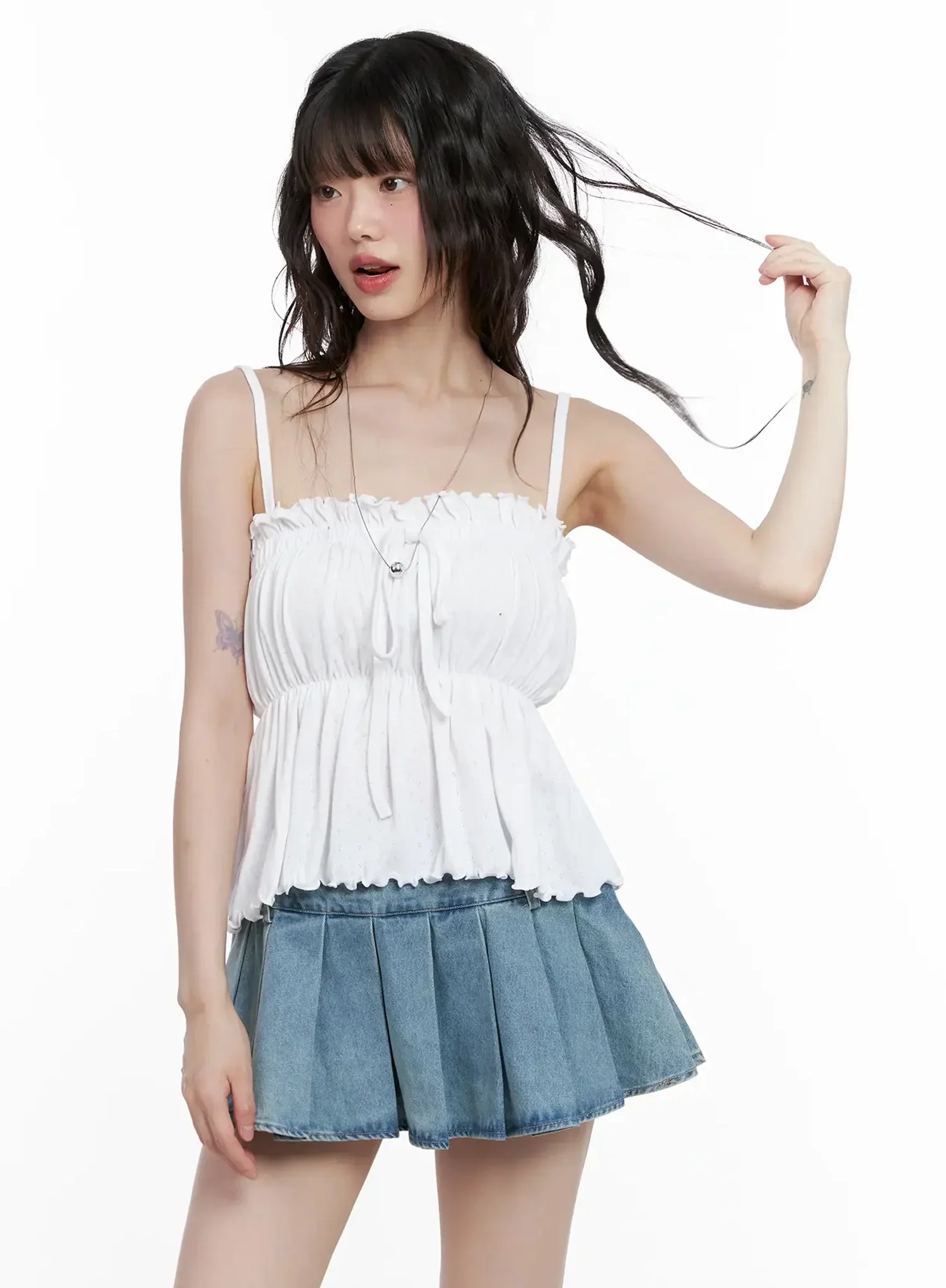 Ruffle Babydoll Top IL531 - Image 3