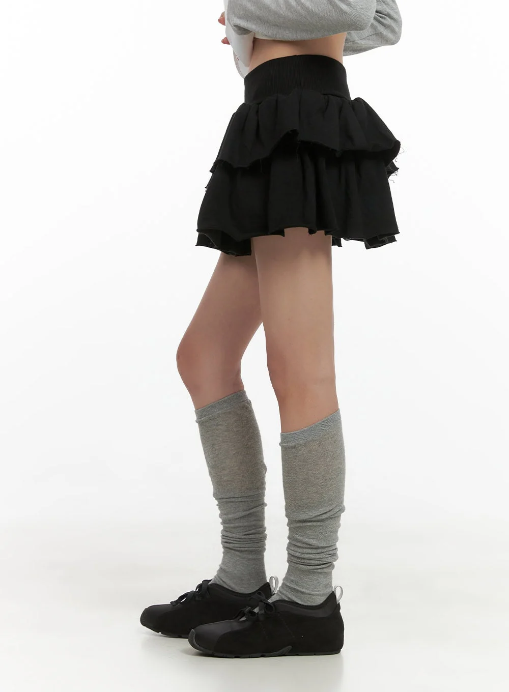Ruffle Banded Cotton Mini Skirt CS403 - Image 5