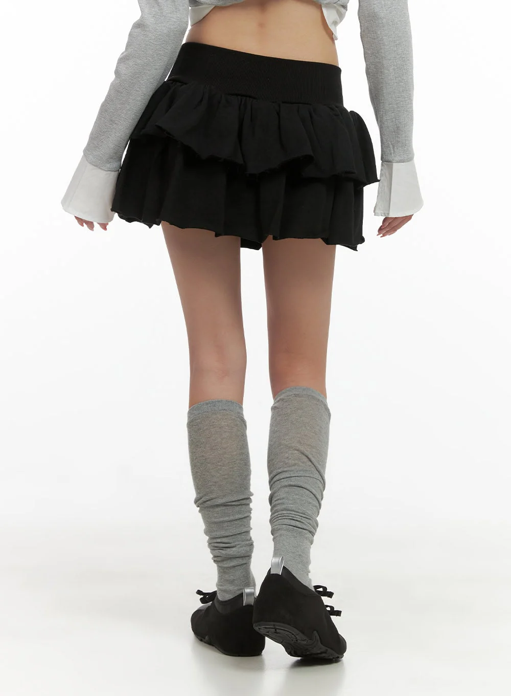 Ruffle Banded Cotton Mini Skirt CS403 - Image 6