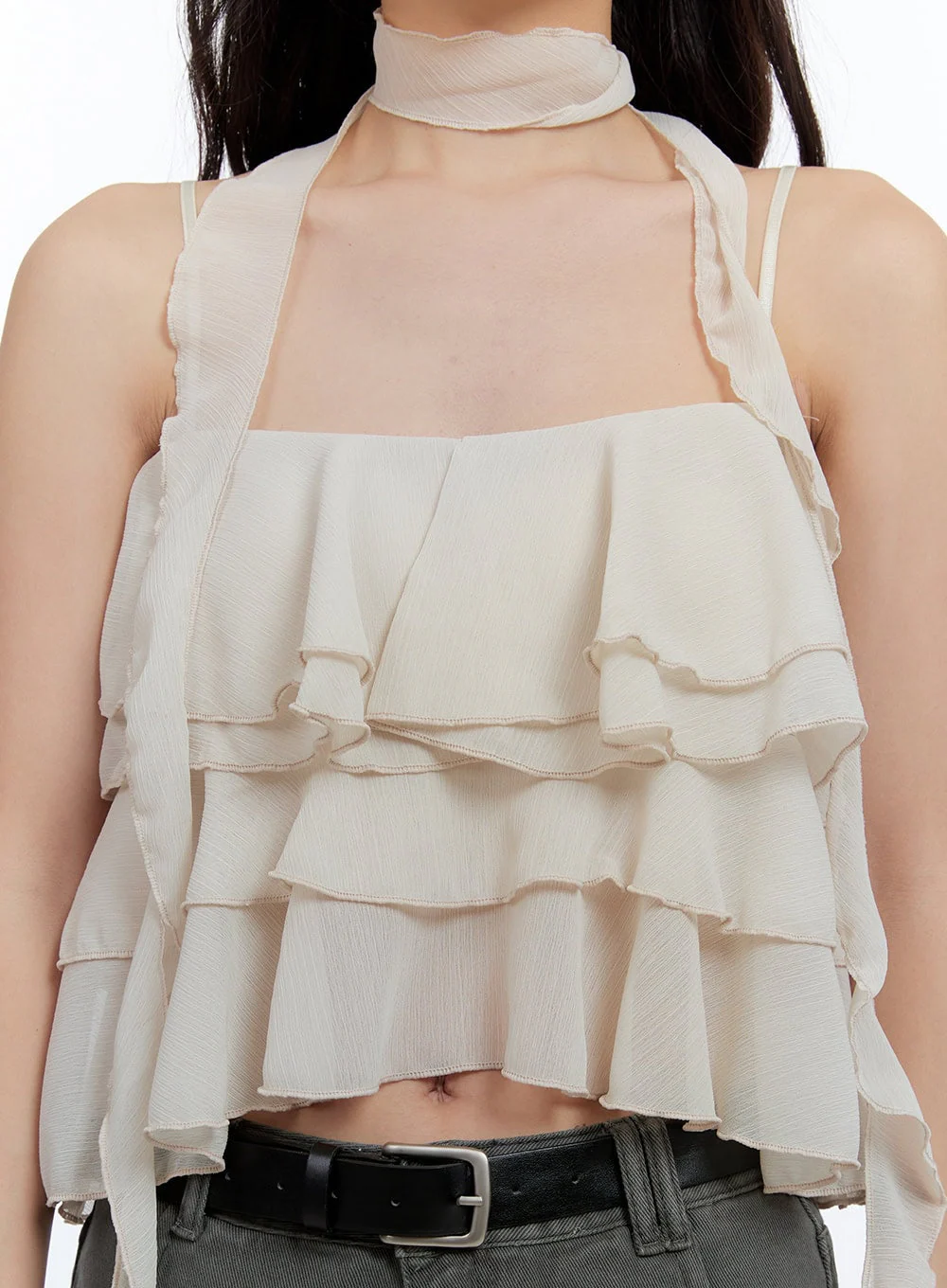 Ruffle Cami Crop Top CG414 - Image 3